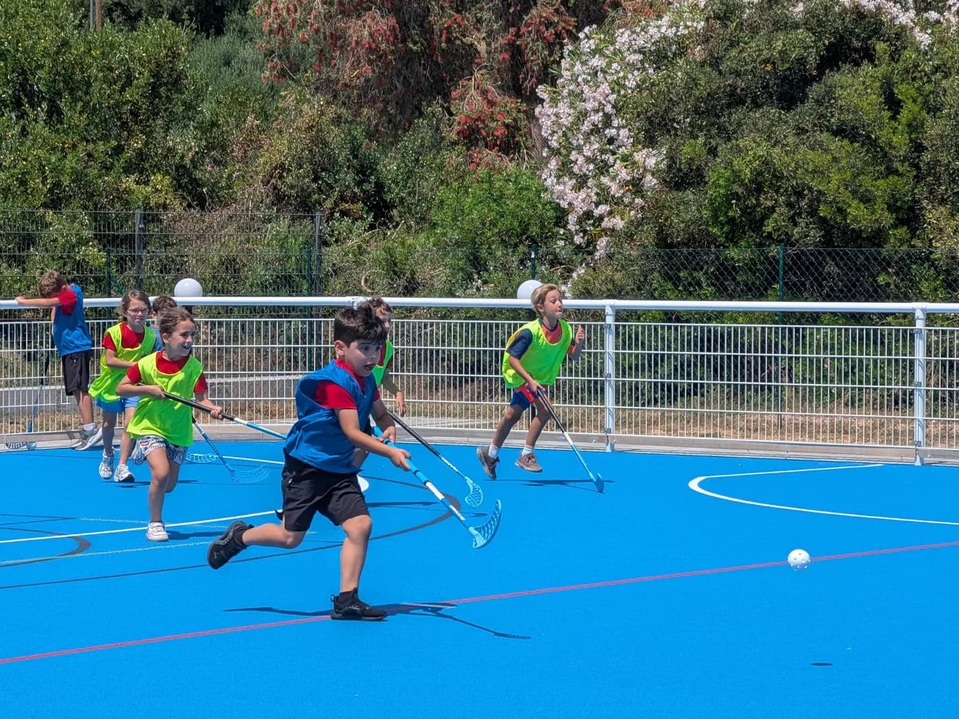 Pupils during a PE lesson