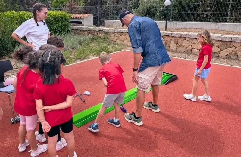 Parents, teachers and children together at Sports Day
